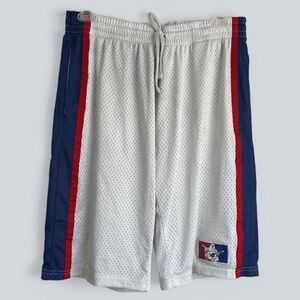 True Religion Y2K Mesh Basketball Shorts Red White Blue Size XL